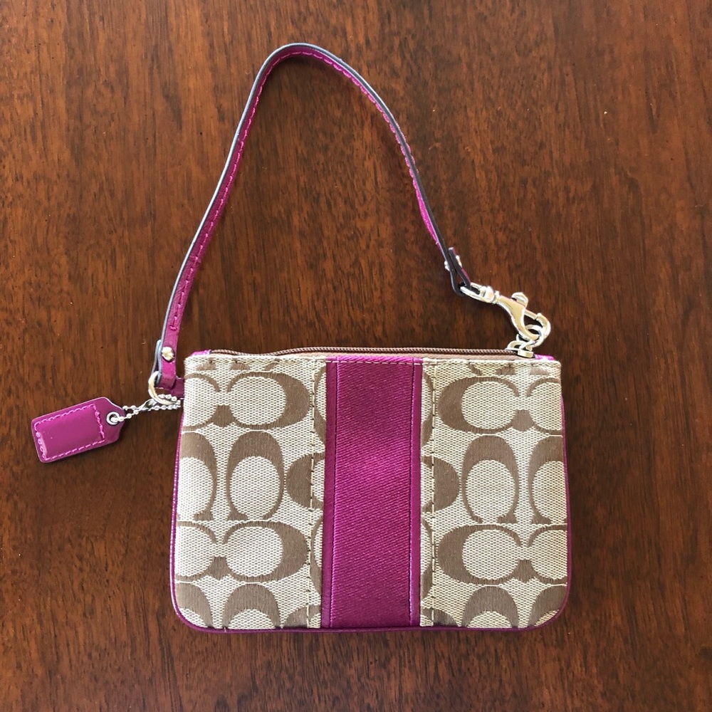 Coach zippered wristlet